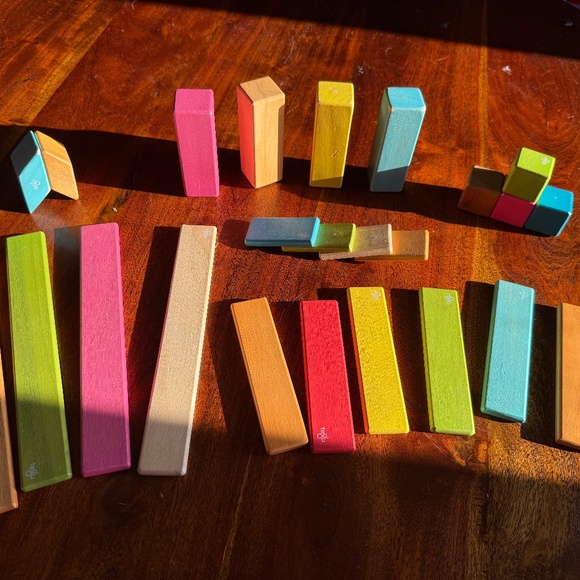 24 assorted pieces tegu magnetic wooden blocks - Picture 1 of 1